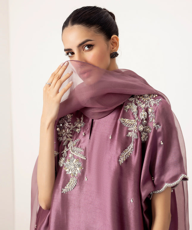 KAMEEL | Purple Embellished Kaftan