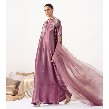 KAMEEL | Purple Embellished Kaftan