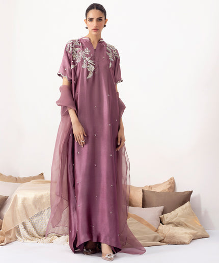 KAMEEL | Purple Embellished Kaftan