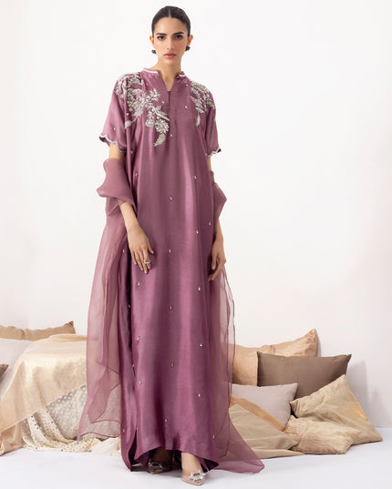 KAMEEL | Purple Embellished Kaftan
