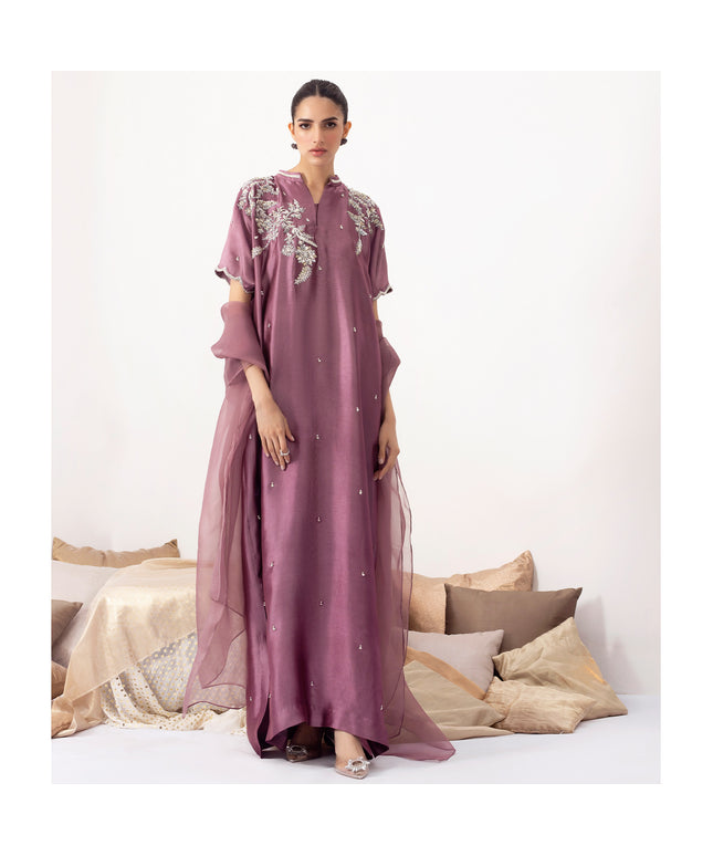 KAMEEL | Purple Embellished Kaftan