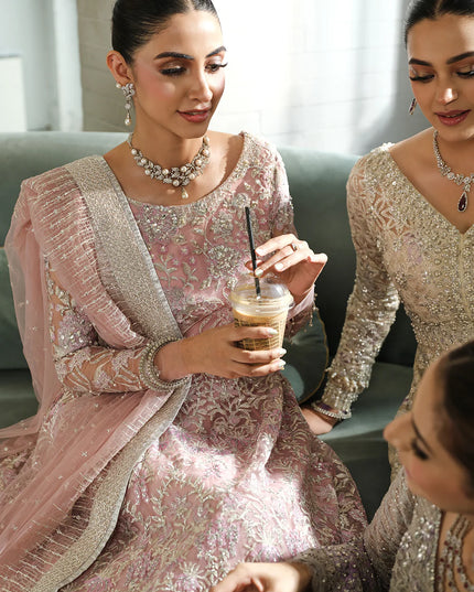Saira Rizwan | Lilac Net Hand Embellished Lehenga