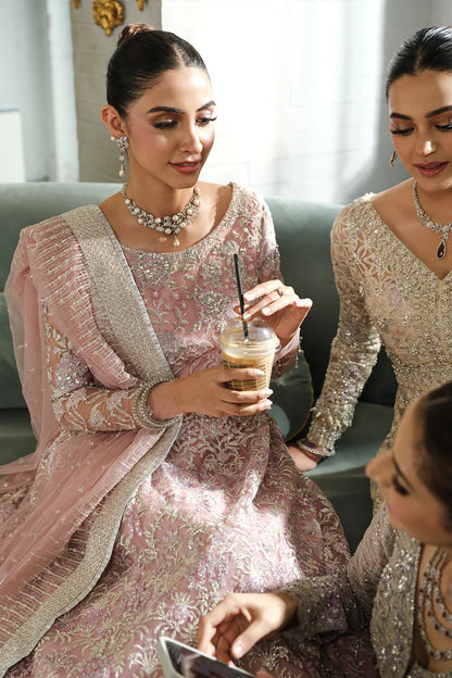 Saira Rizwan | Lilac Net Hand Embellished Lehenga