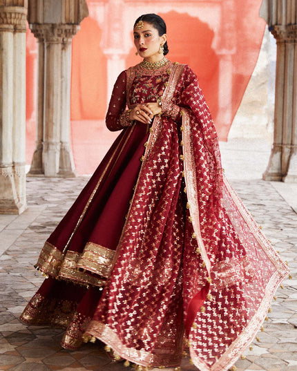 Hussain Rehar | Peshwas Embroidered Lehenga Dress
