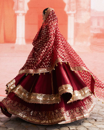 Hussain Rehar | Peshwas Embroidered Lehenga Dress