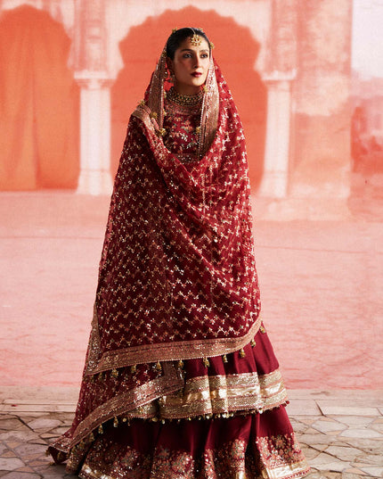 Hussain Rehar | Peshwas Embroidered Lehenga Dress
