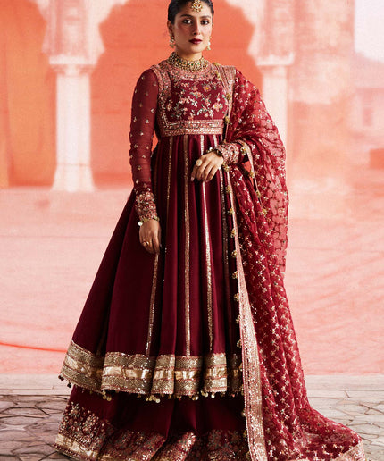 Hussain Rehar | Peshwas Embroidered Lehenga Dress