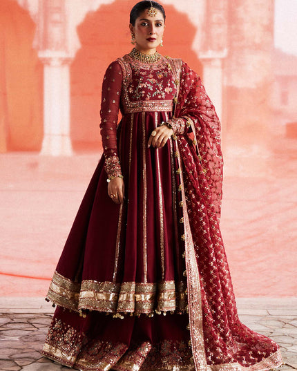 Hussain Rehar | Peshwas Embroidered Lehenga Dress