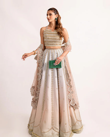 Kubra | Ombre Raw Silk Embellished Lehenga Choli