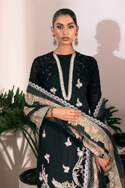 Sitara | Maryam Hussain Black Net Embroidered Hand Embellished Suit