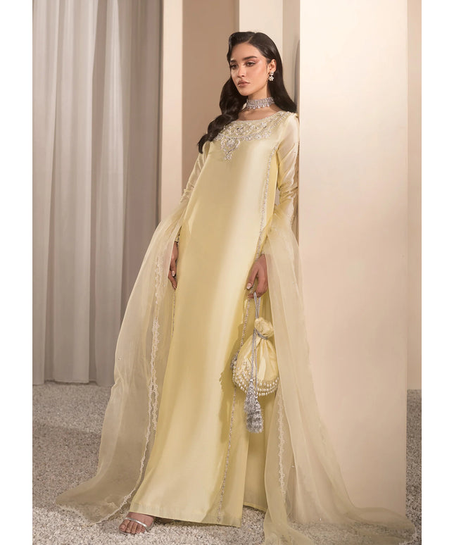 Lolita | Lemon Pure SIlk Tissue Embellished Suit