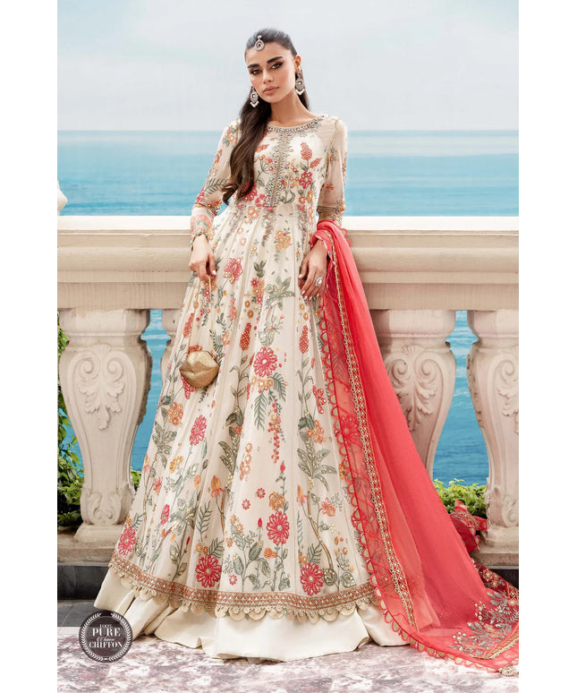 Maria B | Floral Chiffon Frock
