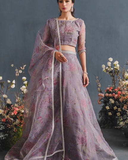 MUSHQ | Luxury Embellished Organza Lehenga