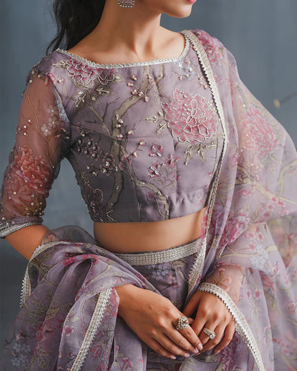 MUSHQ | Luxury Embellished Organza Lehenga