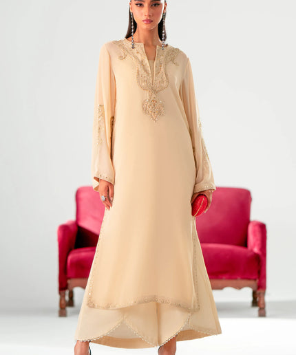 Camille | Embroidered Embellished Chiffon Cord Set