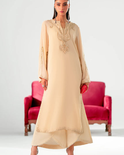 Camille | Embroidered Embellished Chiffon Cord Set