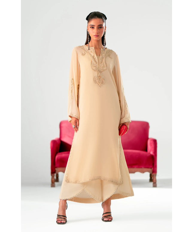 Camille | Embroidered Embellished Chiffon Cord Set