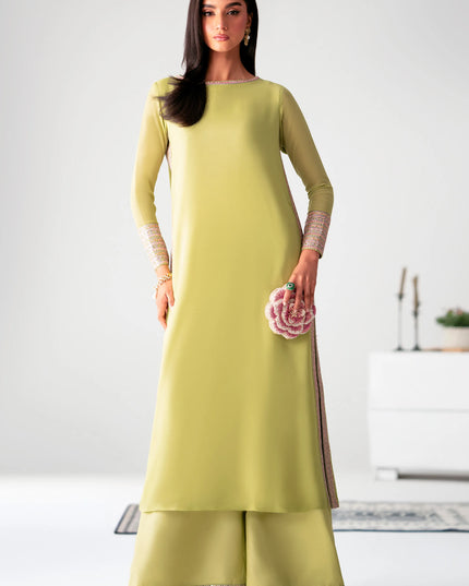 Emily | Embroidered Embellished Chiffon Cord Set