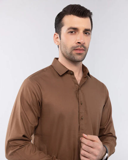 2 Piece | Rust Cotton Kurta Shalwar