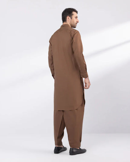 2 Piece | Rust Cotton Kurta Shalwar