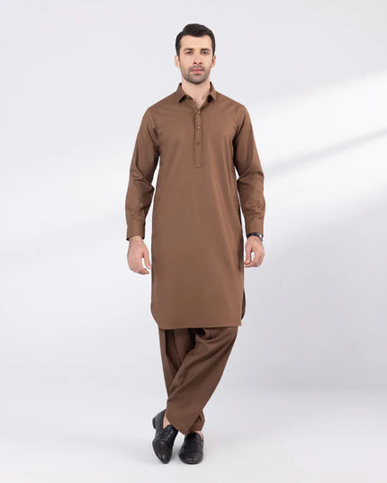 2 Piece | Rust Cotton Kurta Shalwar