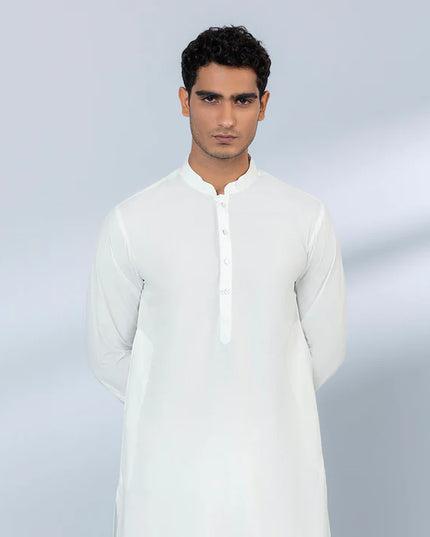 2 Piece | White Wash and Wear Kurta Shalwar