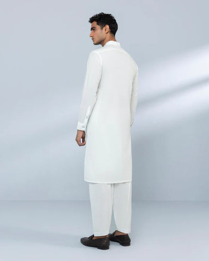 2 Piece | White Wash and Wear Kurta Shalwar