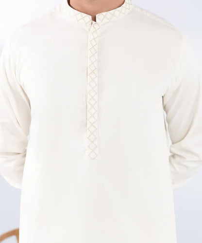 2 Piece | Embroidered Cotton Dobby Kurta Shalwar