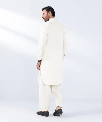2 Piece | Embroidered Cotton Dobby Kurta Shalwar