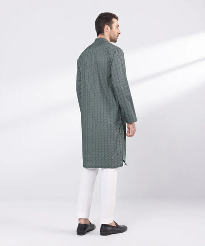 1 Piece | Blue Printed Cotton Kurta