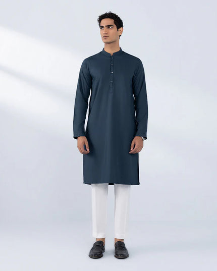 1 Piece | Black Embroidered Kurta