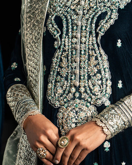 Mushq | Velvet Embellished Maxi Dress