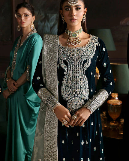 Mushq | Velvet Embellished Maxi Dress