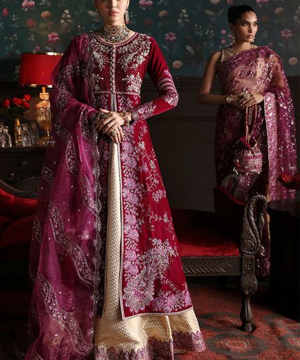 Mushq | Festive Velvet Embellished Lehenga