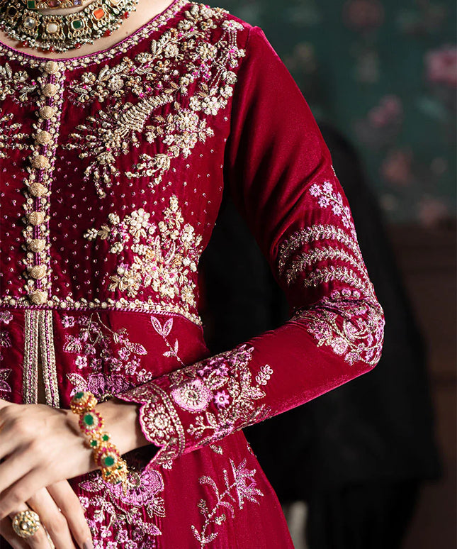 Mushq | Festive Velvet Embellished Lehenga