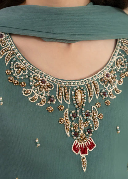 Maya | Girls Dark Ferozi Chiffon Gharara