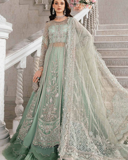 Maria B | Mbroidered Organza Embellished Lehenga Dress