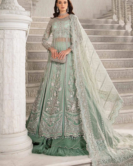 Maria B | Mbroidered Organza Embellished Lehenga Dress