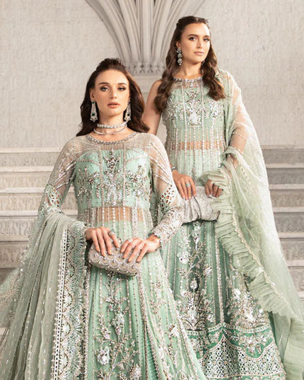 Maria B | Mbroidered Organza Embellished Lehenga Dress