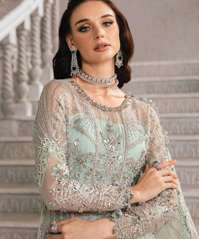 Maria B | Mbroidered Organza Embellished Lehenga Dress