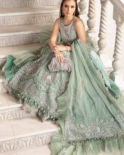 Maria B | Mbroidered Organza Embellished Lehenga Dress