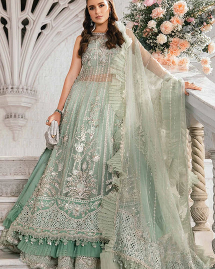Maria B | Mbroidered Organza Embellished Lehenga Dress
