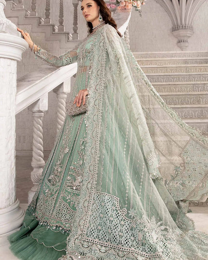 Maria B | Mbroidered Organza Embellished Lehenga Dress