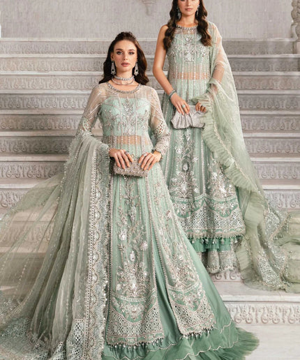 Maria B | Mbroidered Organza Embellished Lehenga Dress