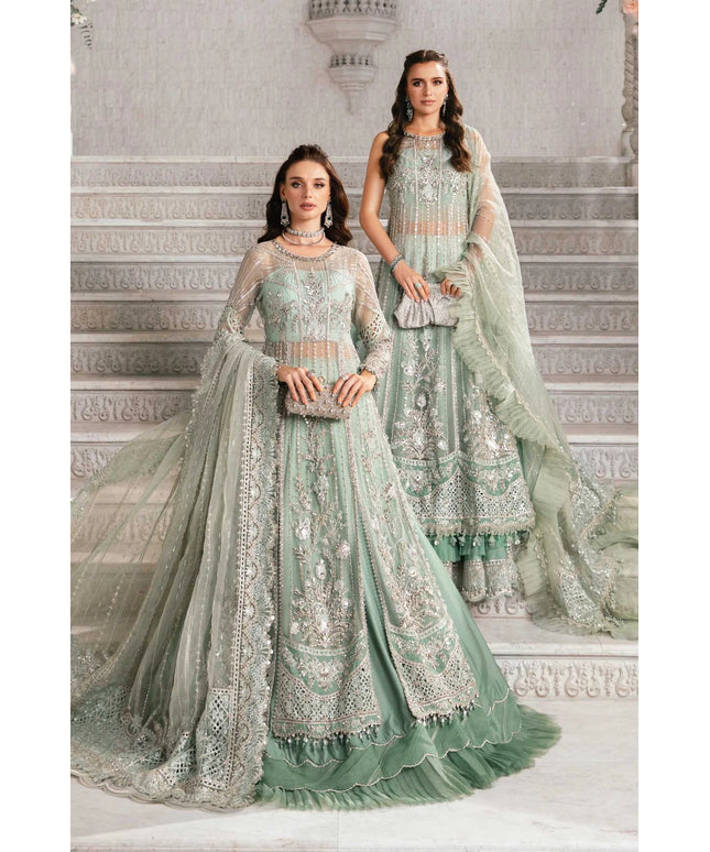 Maria B | Mbroidered Organza Embellished Lehenga Dress