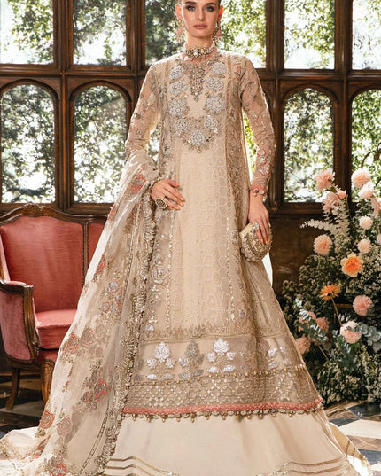 Maria B | Mbroidered Organza Embellished Lehenga Dress