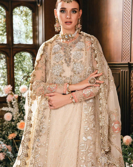 Maria B | Mbroidered Organza Embellished Lehenga Dress