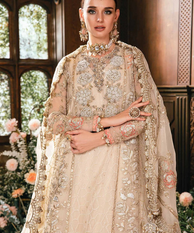 Maria B | Mbroidered Organza Embellished Lehenga Dress