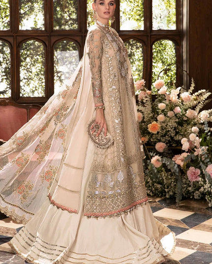Maria B | Mbroidered Organza Embellished Lehenga Dress