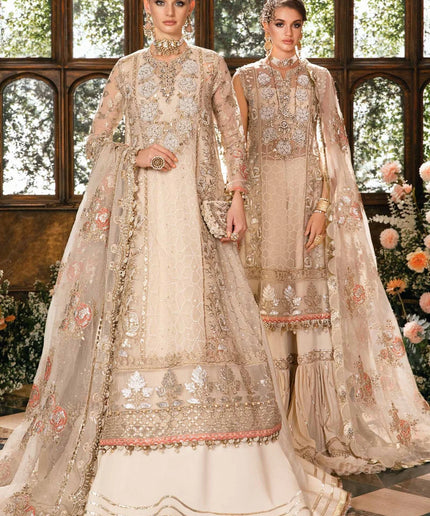 Maria B | Mbroidered Organza Embellished Lehenga Dress